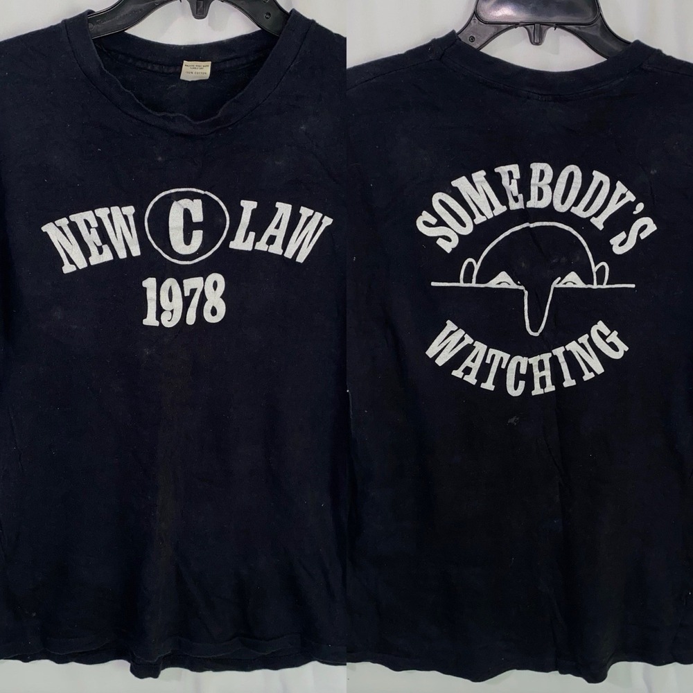 True Vintage 1978 New C Law Somebody's Watching T Shirt 70s
